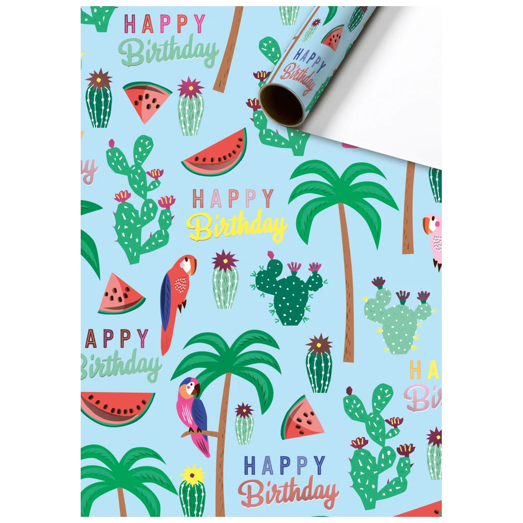 Geschenkpapier „Diego“ | 70 cm × 1,5 m, 80 g/m², hellblau