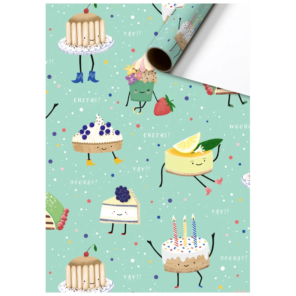 Geschenkpapier „Maurita“ | 70 cm × 2 m, 80 g/m², mintgrün