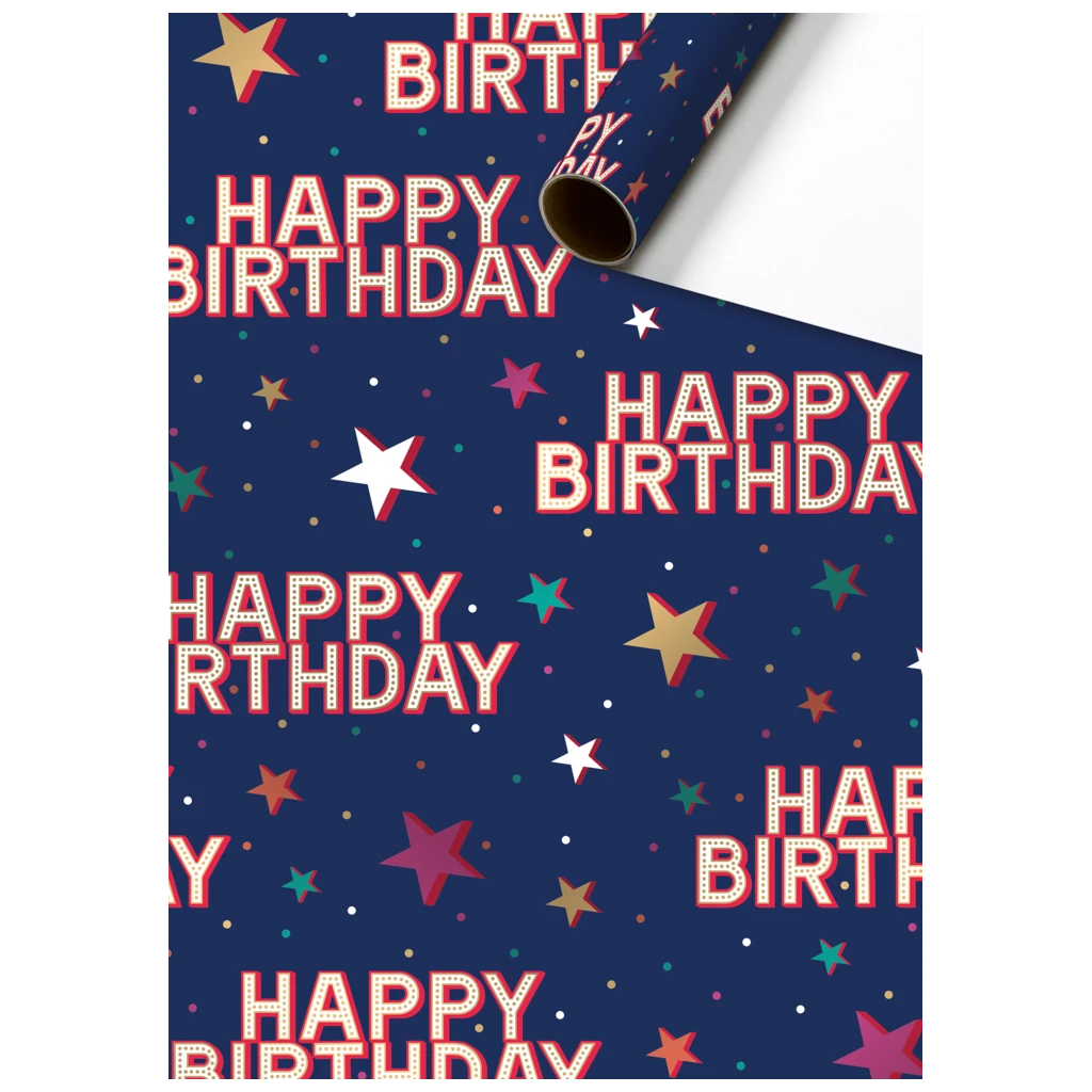 Geschenkpapier „Starlett“ | 70 cm × 1,5 m, 76 g/m², dunkelblau