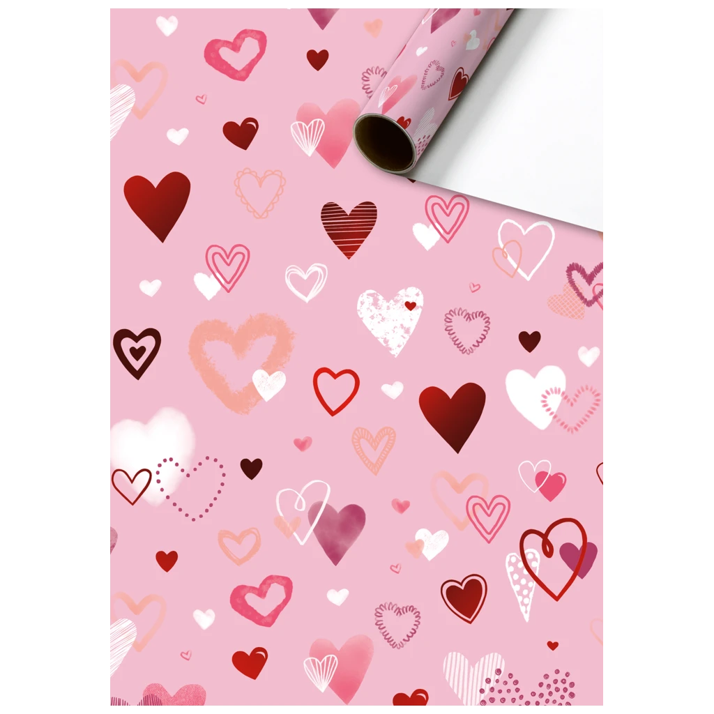 Geschenkpapier „Amaia“ | 70 cm × 1,5 m, 76 g/m², pink/rosa