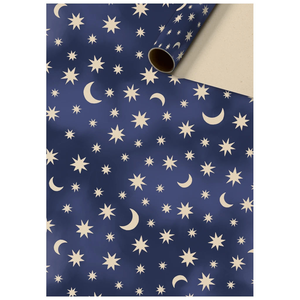 Geschenkpapier „Numa“ | 70 cm × 2 m, 70 g/m², dunkelblau