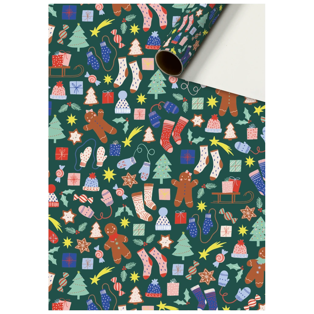 Geschenkpapier „Marioka“ | 70 cm × 2 m, 70 g/m², dunkelgrün