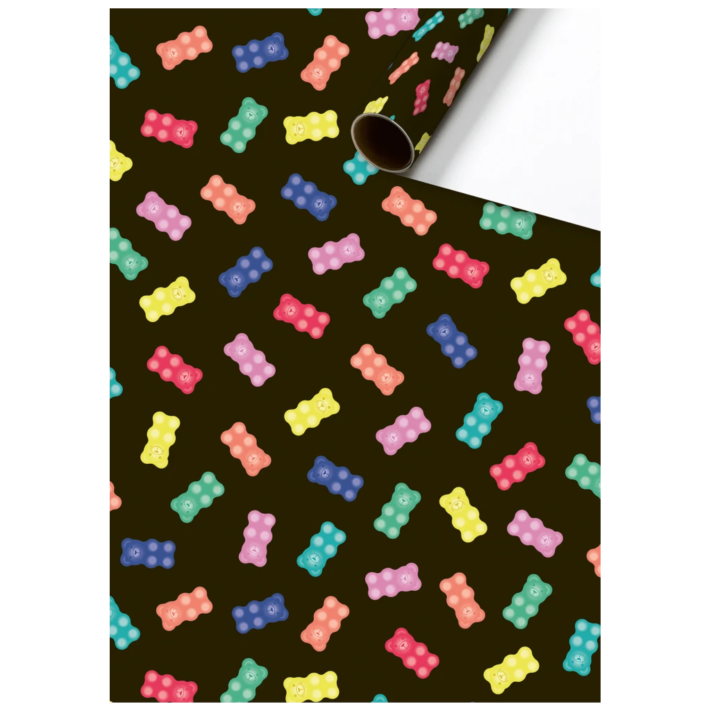 Geschenkpapier „Baia“ | 70 cm × 2 m, 80 g/m², schwarz