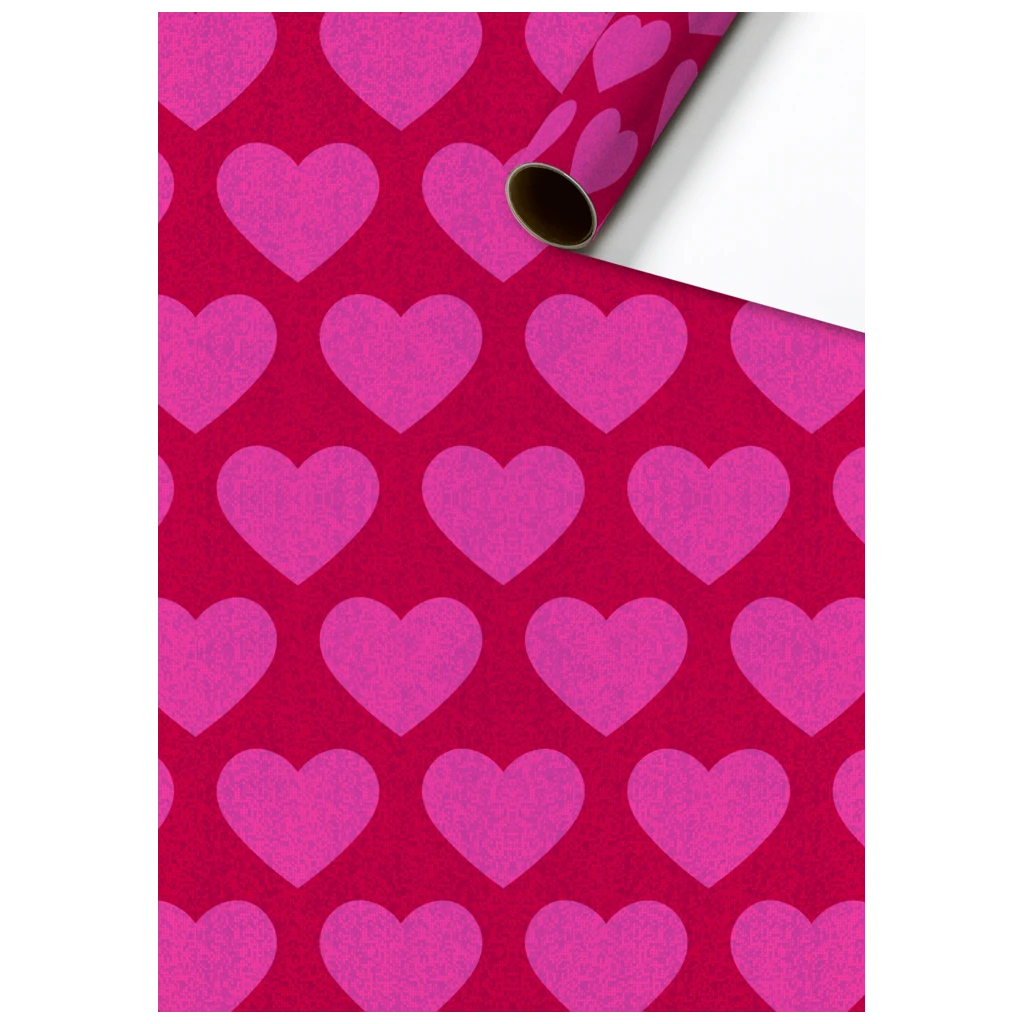 Geschenkpapier „Askja“ | 70 cm × 1,5 m, 76 g/m², pink/rot