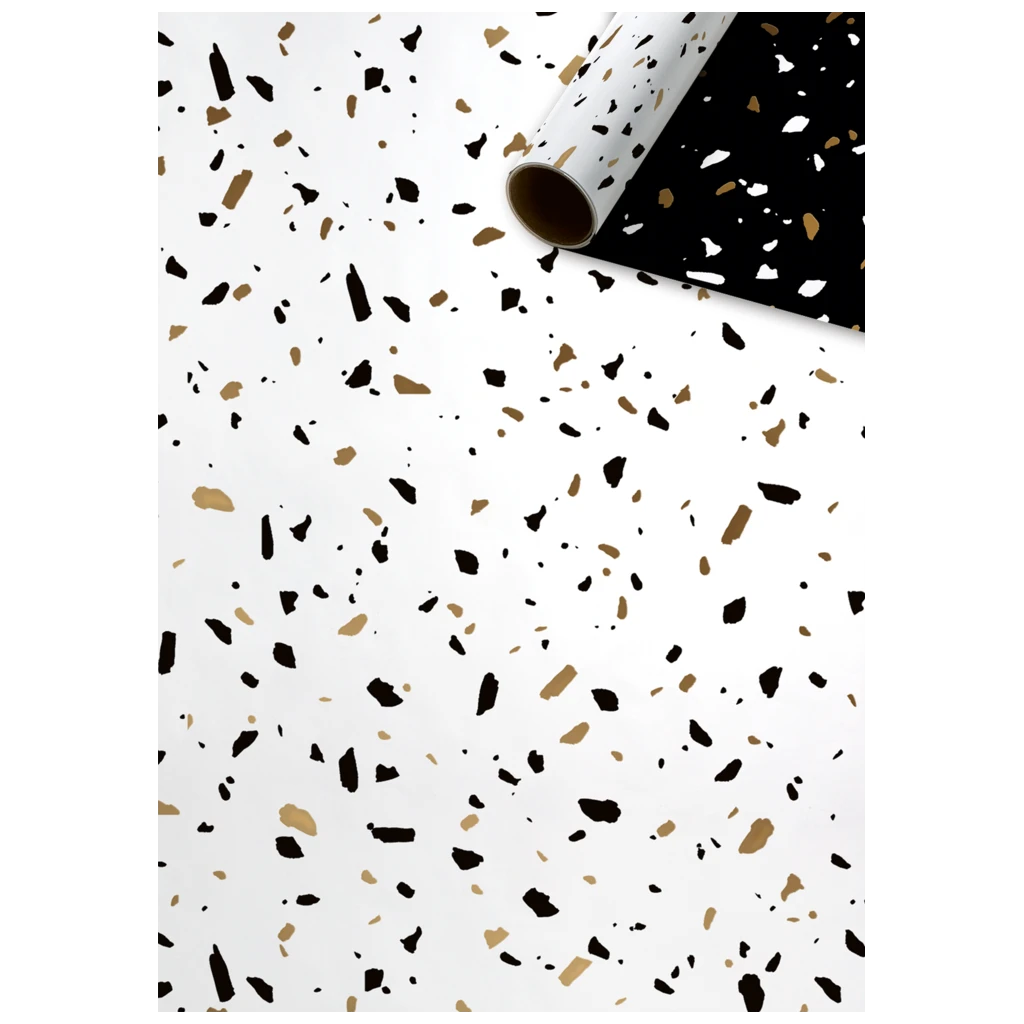 Geschenkpapier „Terrazzo“ | 70 cm × 1,5 m, 80 g/m², weiß