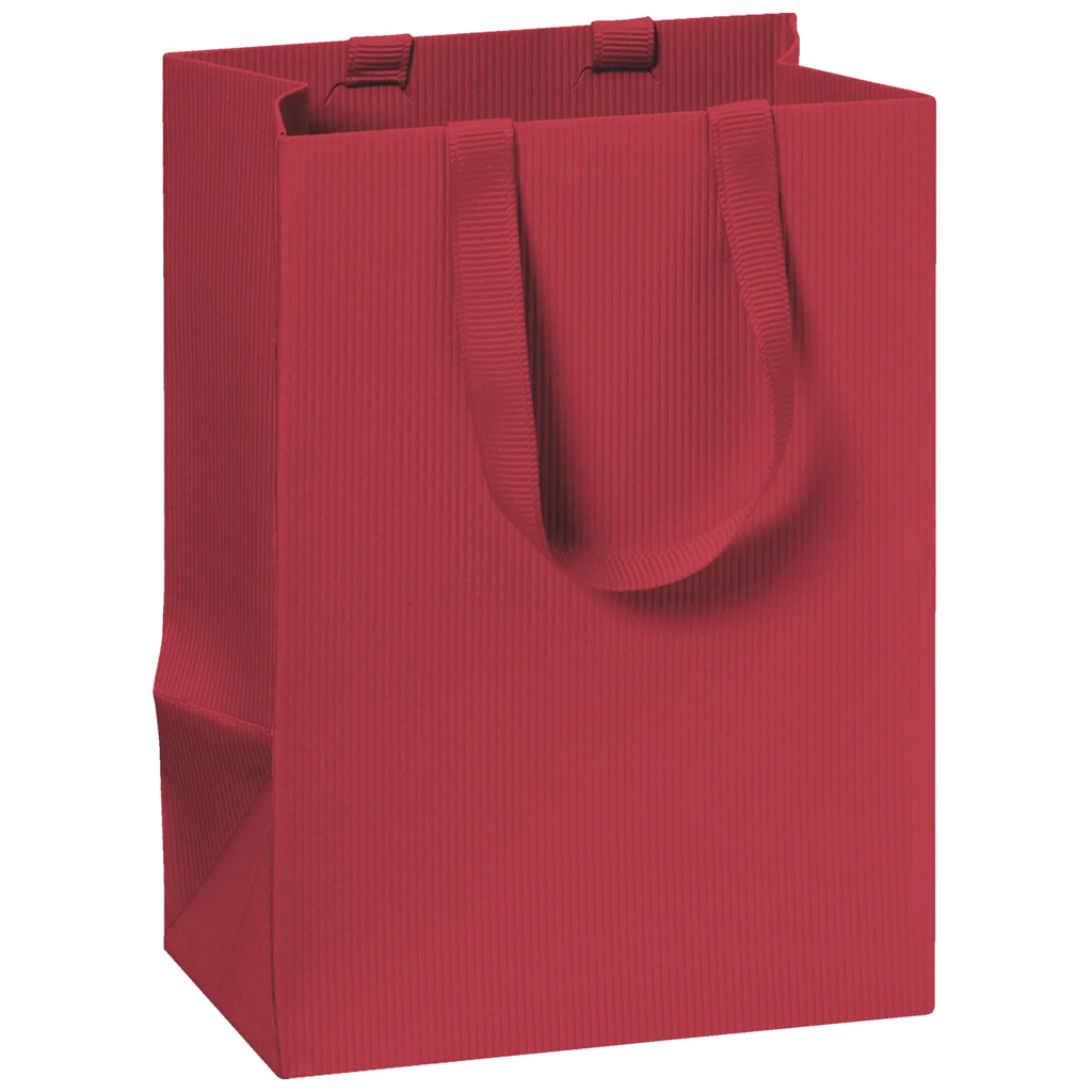 Geschenktasche One Colour | 10×14×8 cm, 250 g/m², dunkelrot