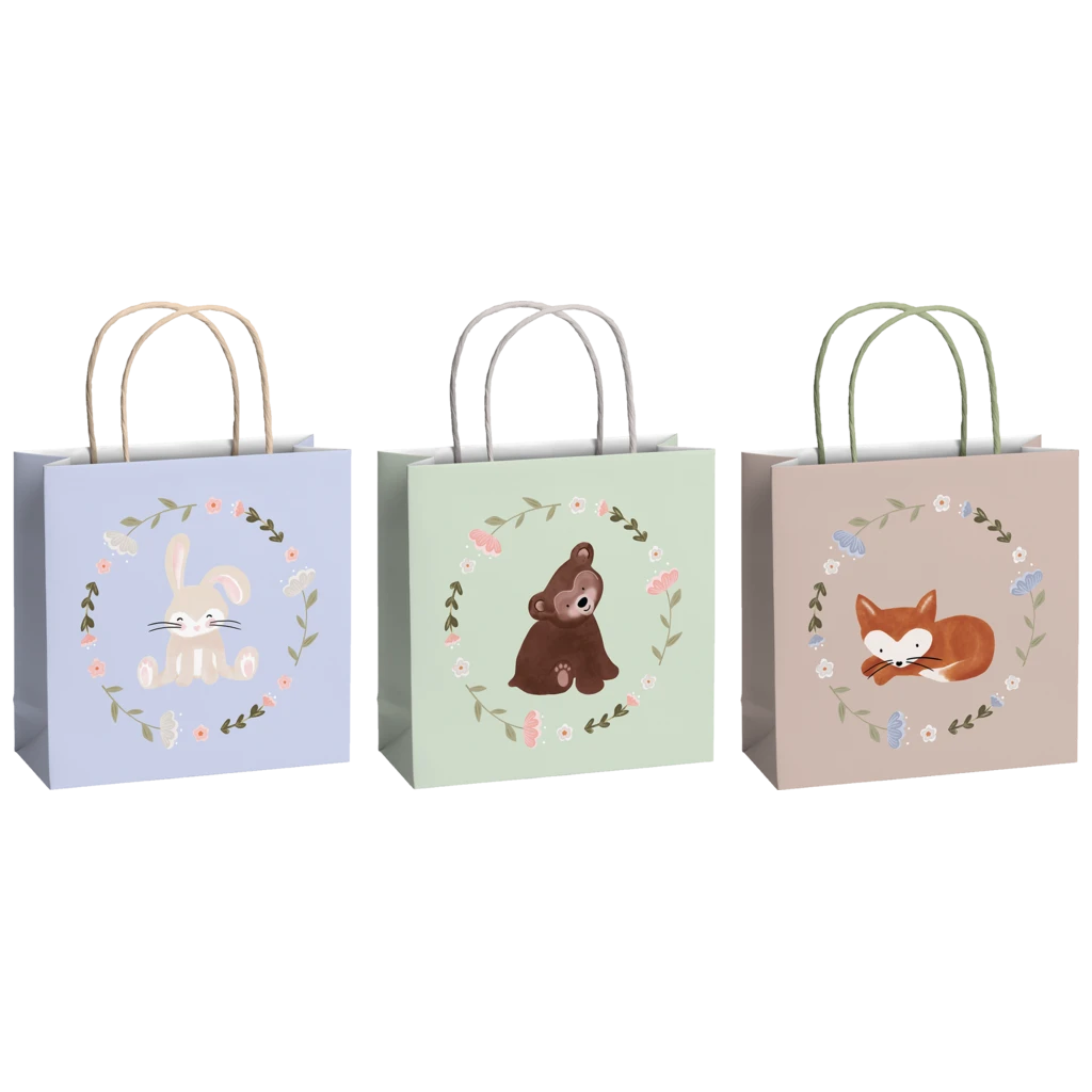 Geschenktaschen-Set „Momo“ | 20×20×8 cm, 200 g/m², hellgrün, 3 Stück