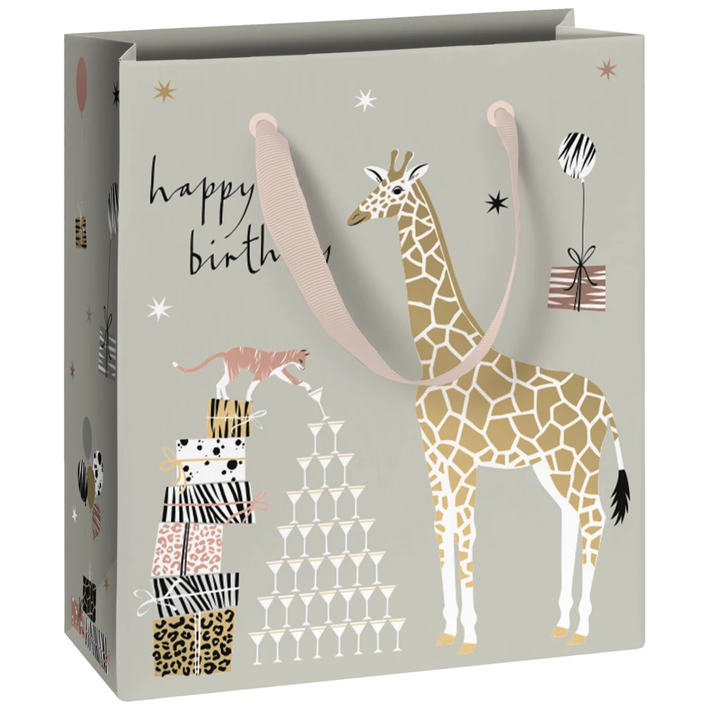 Geschenktasche „Valentino“ | 18×21×8 cm, 230 g/m², grau