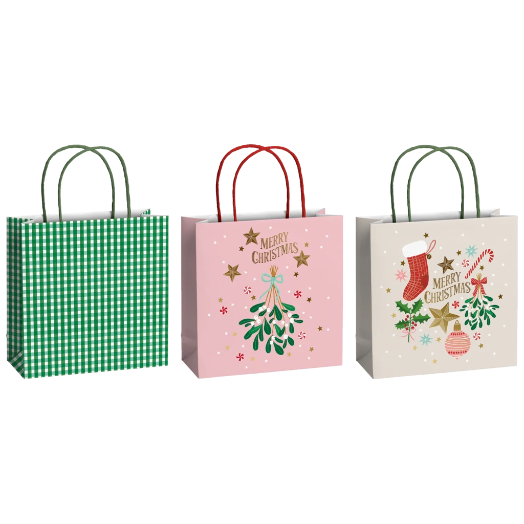 Geschenktaschen-Set „Charlize“ | 20×20×8 cm, 200 g/m², 3 Stück
