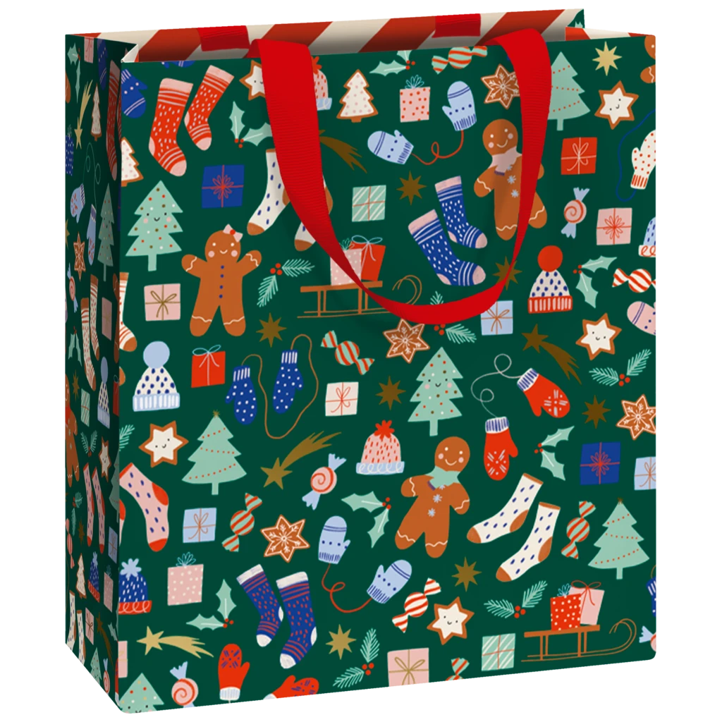 Geschenktasche „Marioka“ | 18×21×8 cm, 250 g/m², dunkelgrün