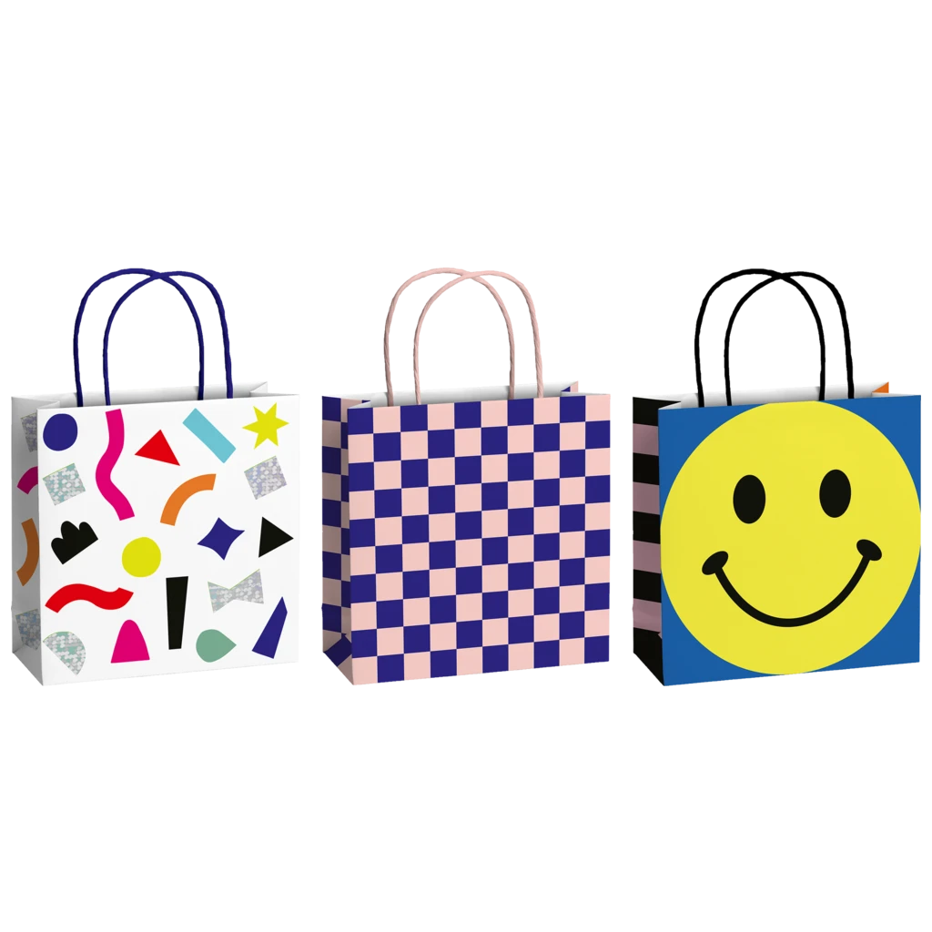 Geschenktaschen-Set „Tyra“ | 20×20×8 cm, 200 g/m², multicolor