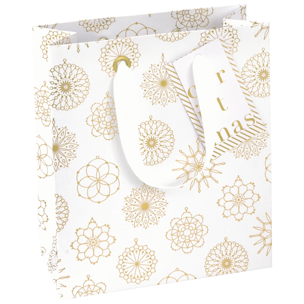 Geschenktasche | 18×21×8 cm, 250 g/m², weiß