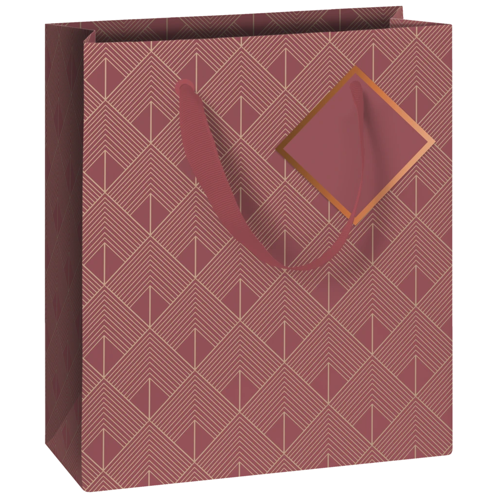 Geschenktasche „Oreste“ | 18×21×8 cm, 250 g/m², bordeaux