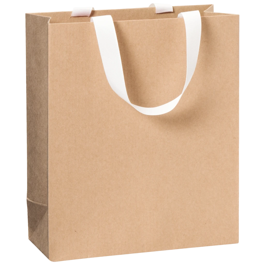 Geschenktasche One Colour | 18×21×8 cm, 250 g/m², hellbraun