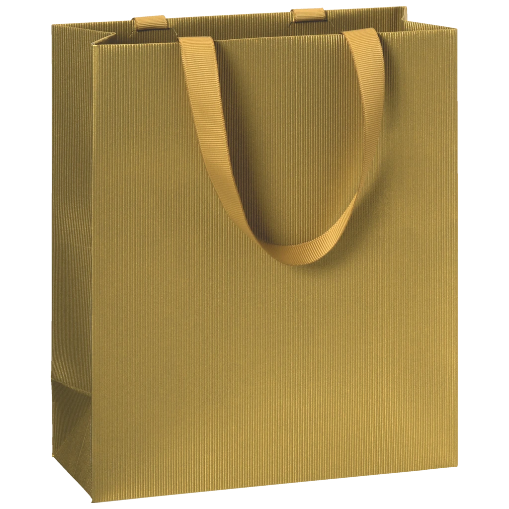 Geschenktasche One Colour | 18×21×8 cm, 250 g/m², gold