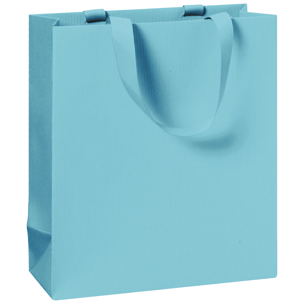 Geschenktasche One Colour | 18×21×8 cm, 250 g/m², hellblau