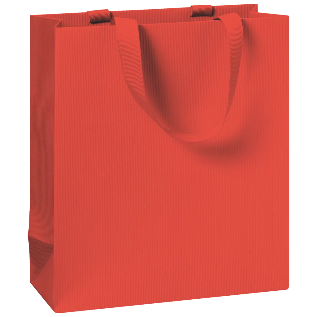 Geschenktasche One Colour | 18×21×8 cm, 250 g/m², rot