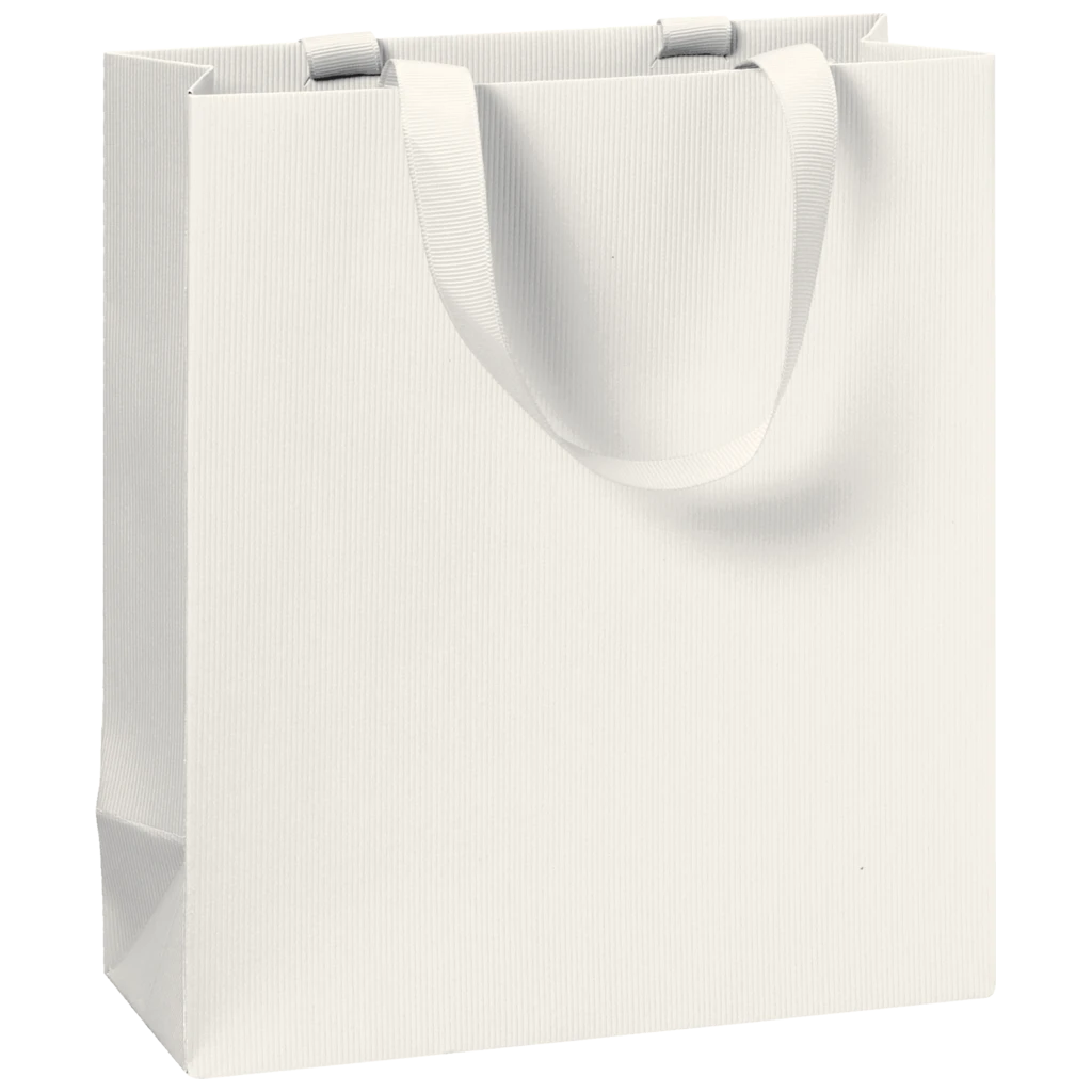 Geschenktasche One Colour | 18×21×8 cm, 250 g/m², hellbeige