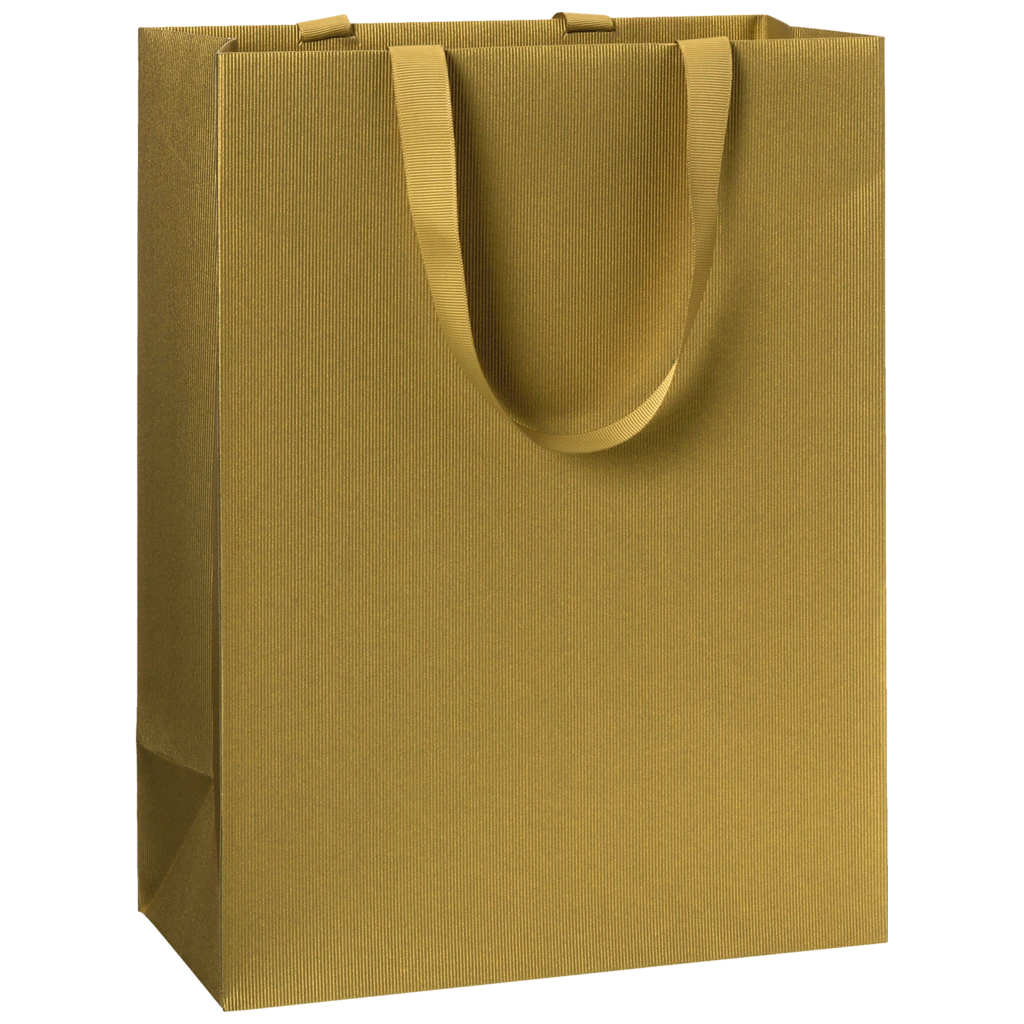 Geschenktasche One Colour | 23×30×13 cm, 250 g/m², gold