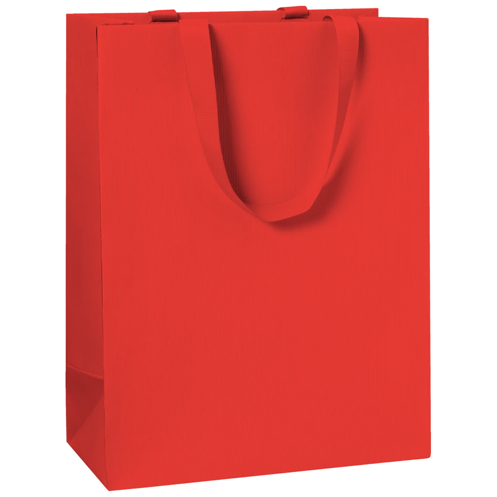 Geschenktasche One Colour | 23×30×13 cm, 250 g/m², rot
