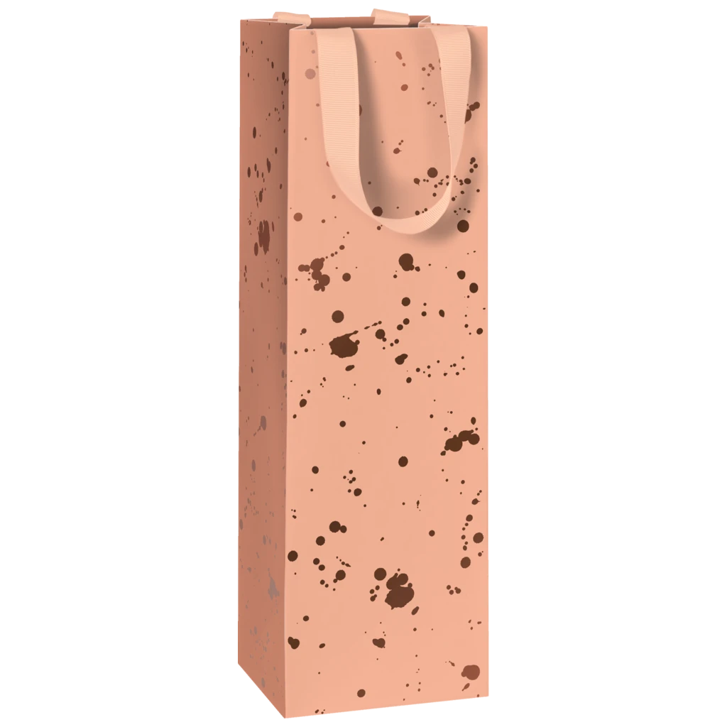 Flaschentasche „Splash“ | 11×36×10,5 cm, 250 g/m², rosa