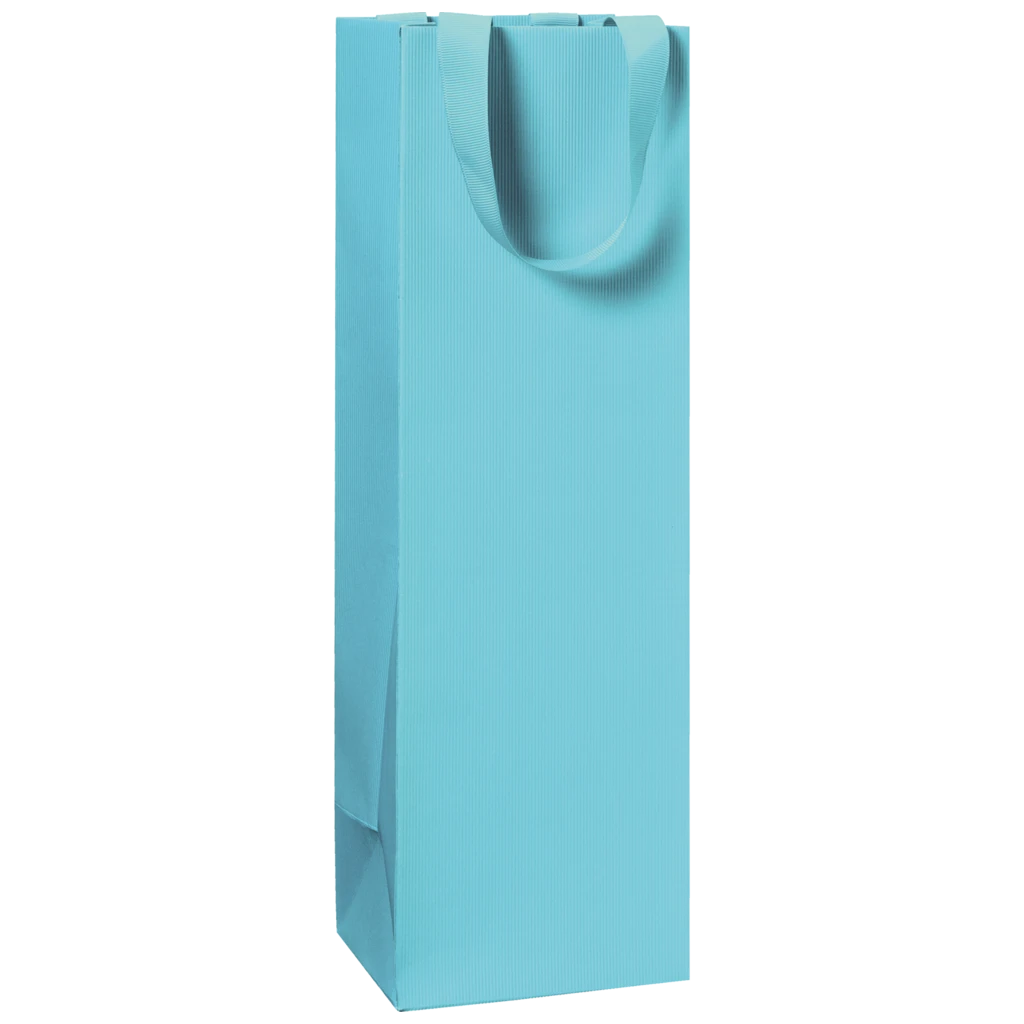 Flaschentasche One Colour | 11×36×10,5 cm, 250 g/m², hellblau
