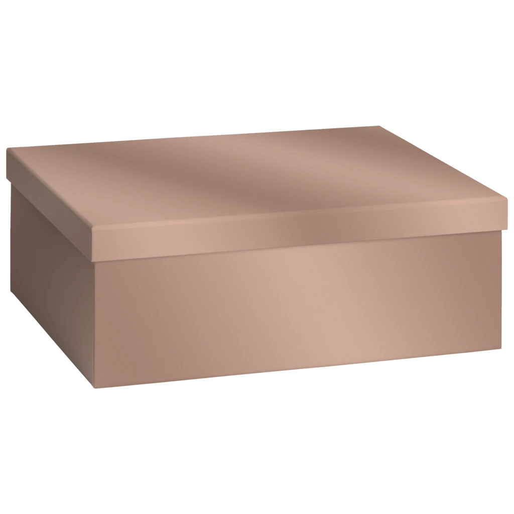 Geschenkbox „Uni Pure“ | 24×12×33 cm, 120 g/m², bronzegold