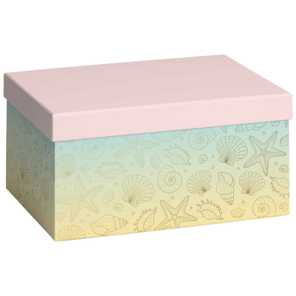 Geschenkbox „Sereia“ | 16×12×24 cm, 120 g/m², mehrfarbig