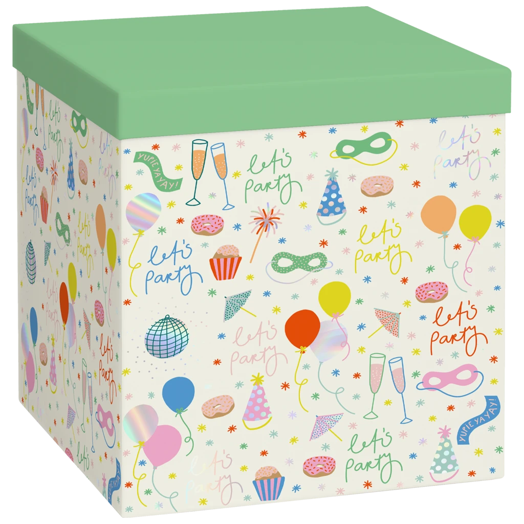 Geschenkbox „Sasha“ | 23×24×23 cm, 120 g/m², beige