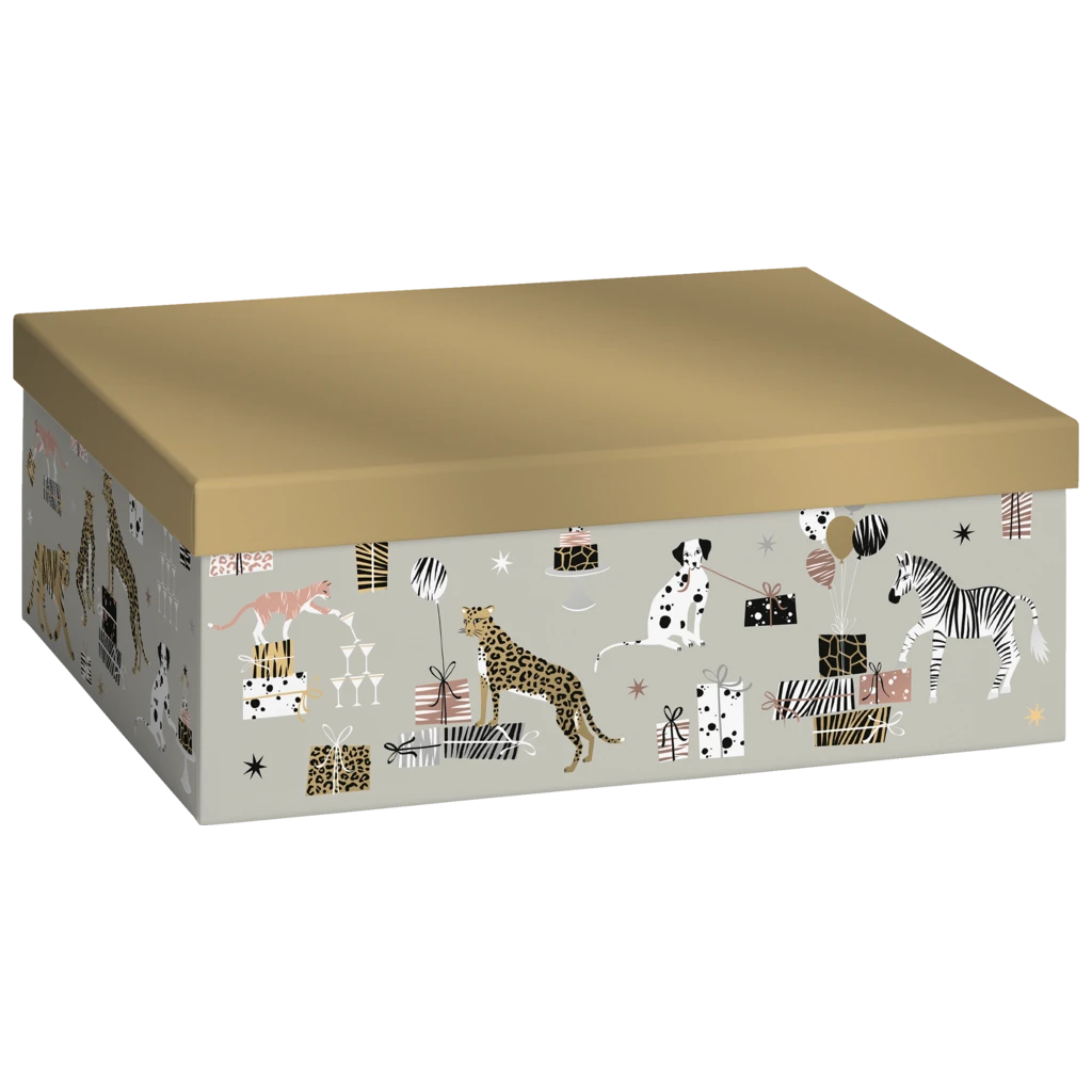 Geschenkbox „Valentino“ | 24×12×33 cm, 120 g/m², grau