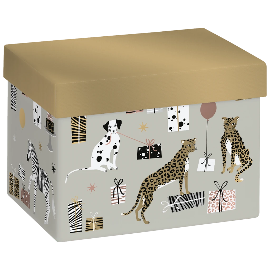 Geschenkbox „Valentino“ | 12×12×16,5 cm, 120 g/m², grau