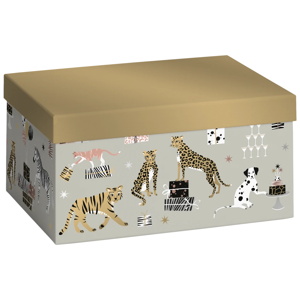 Geschenkbox „Valentino“ | 16×12×24 cm, 120 g/m², grau
