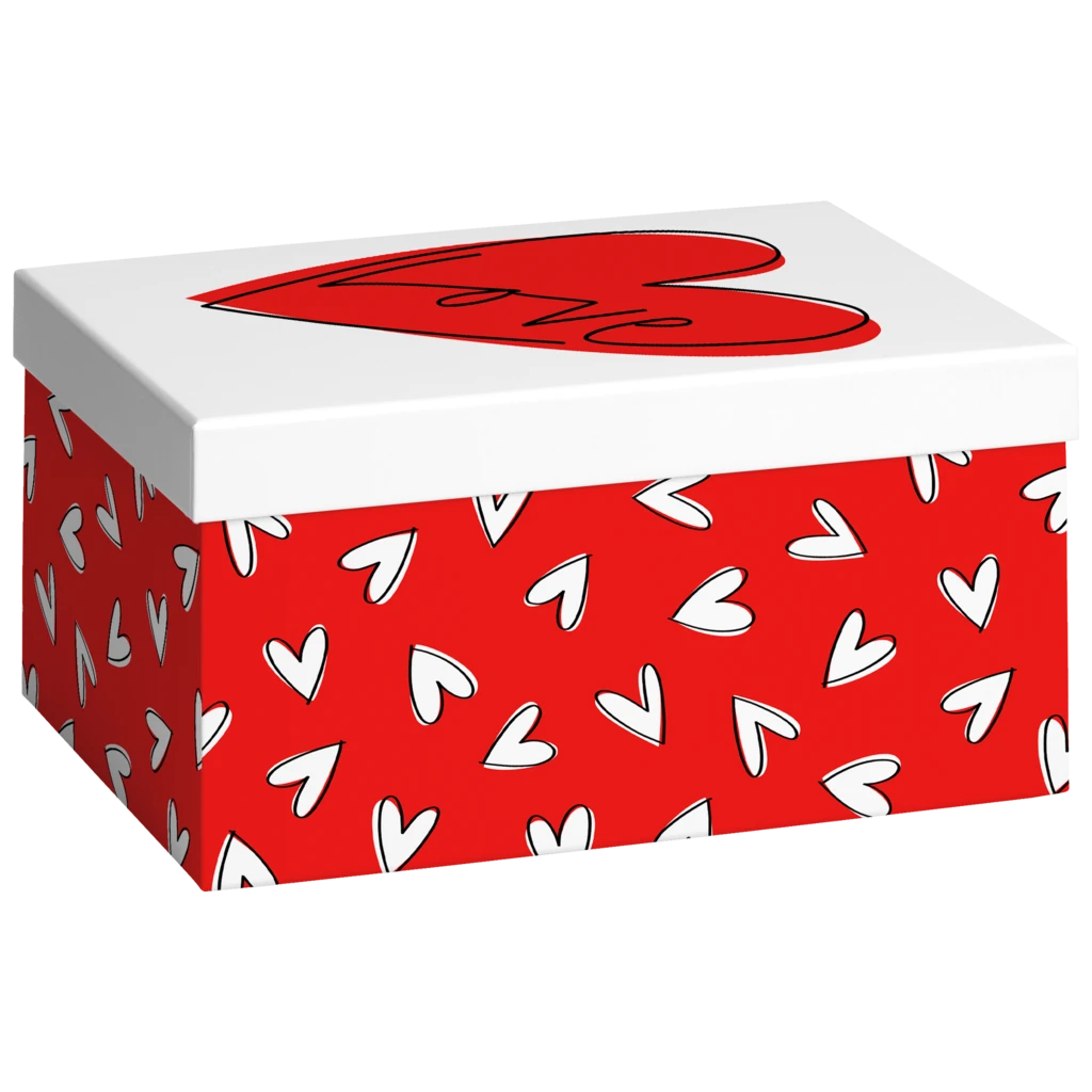 Geschenkbox „Riley“ | 16×12×24 cm, 120 g/m², rot