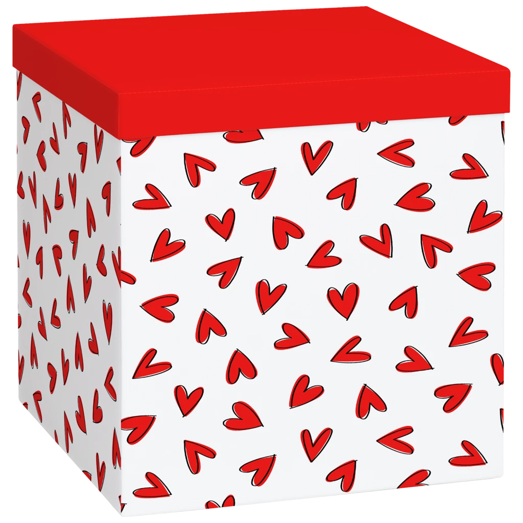 Geschenkbox „Riley“ | 23×24×23 cm, 120 g/m², rot