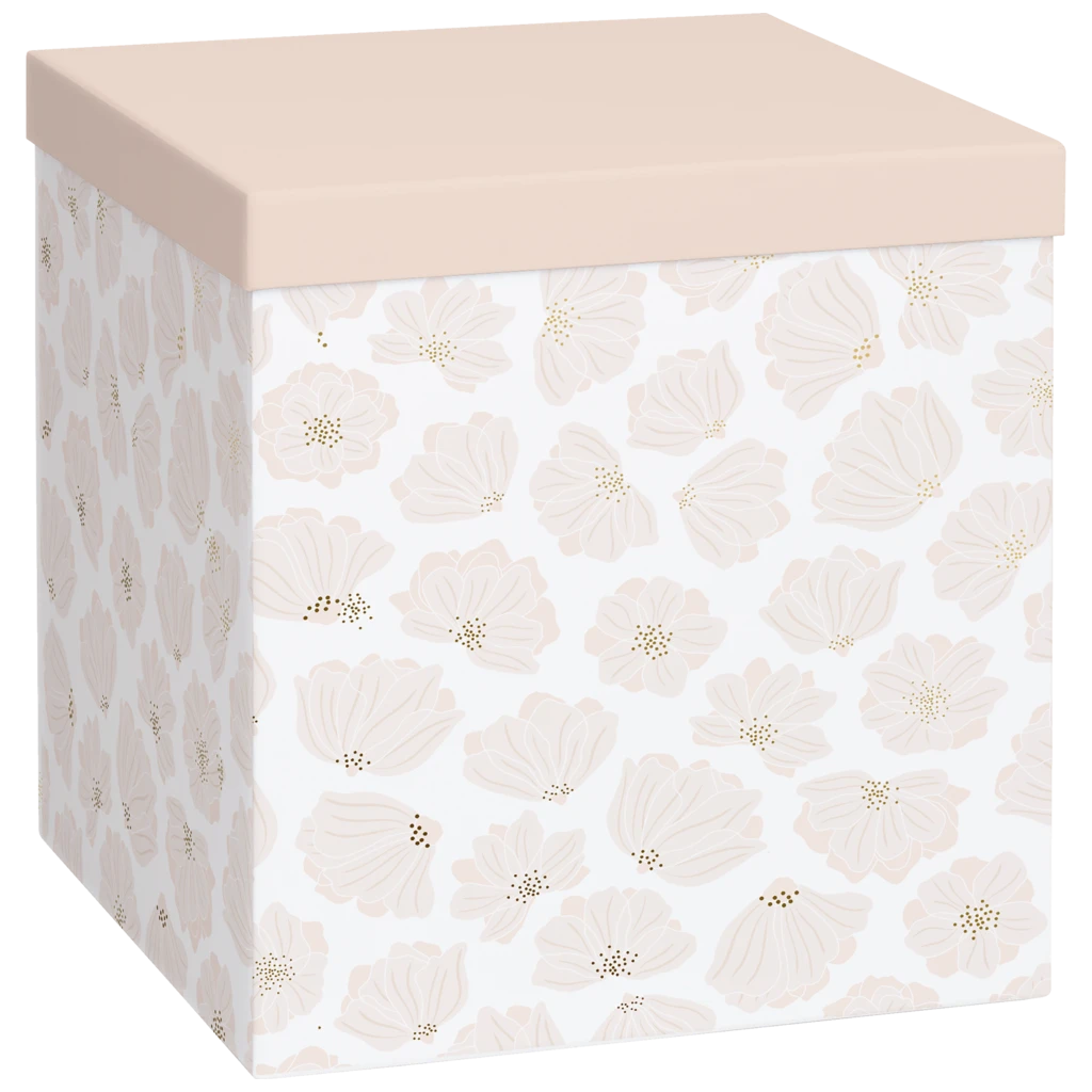 Geschenkbox „Hether“ | 23×24×23 cm, 120 g/m², altrosa