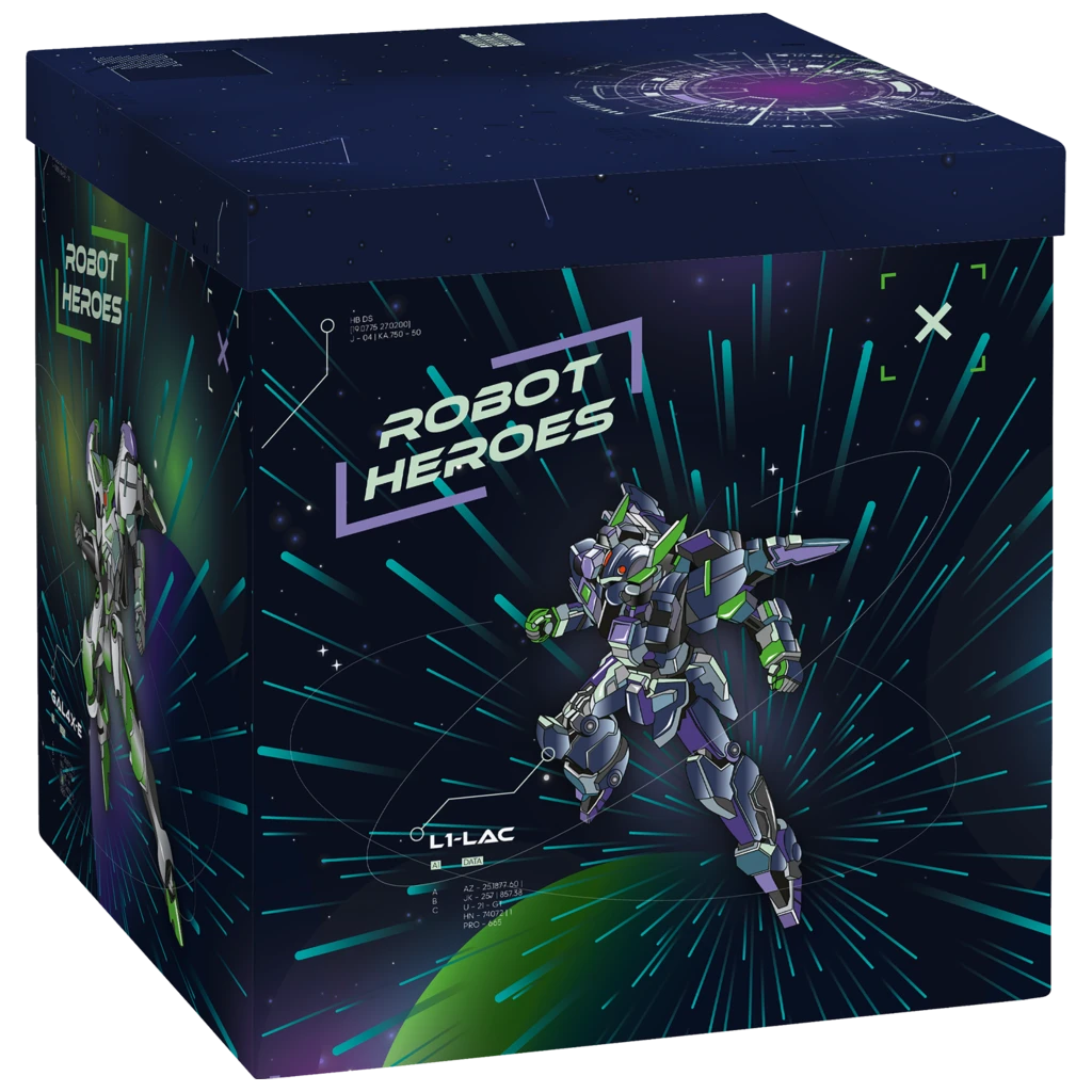 Geschenkbox „Robot“ | 23×24×23 cm, dunkelblau