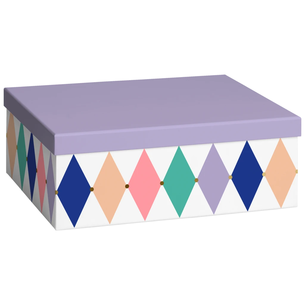 Geschenkbox „Giada“ | 24×12×33 cm, lila/mehrfarbig