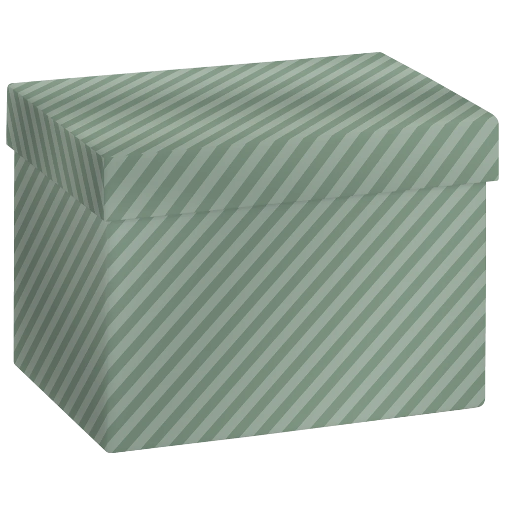 Geschenkbox „Stribe“ | 12×6×16,5 cm, salbei