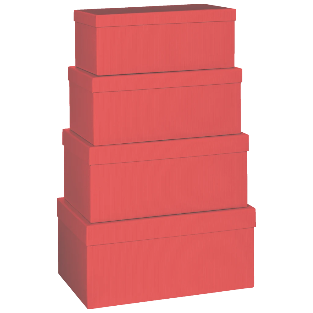 Gift Box One Colour | red, 4 Sizes