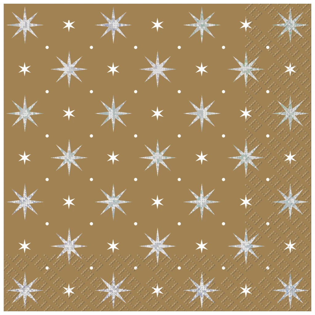 Servietten „Zidonia“ | 33×33 cm, gold, 20 Stück