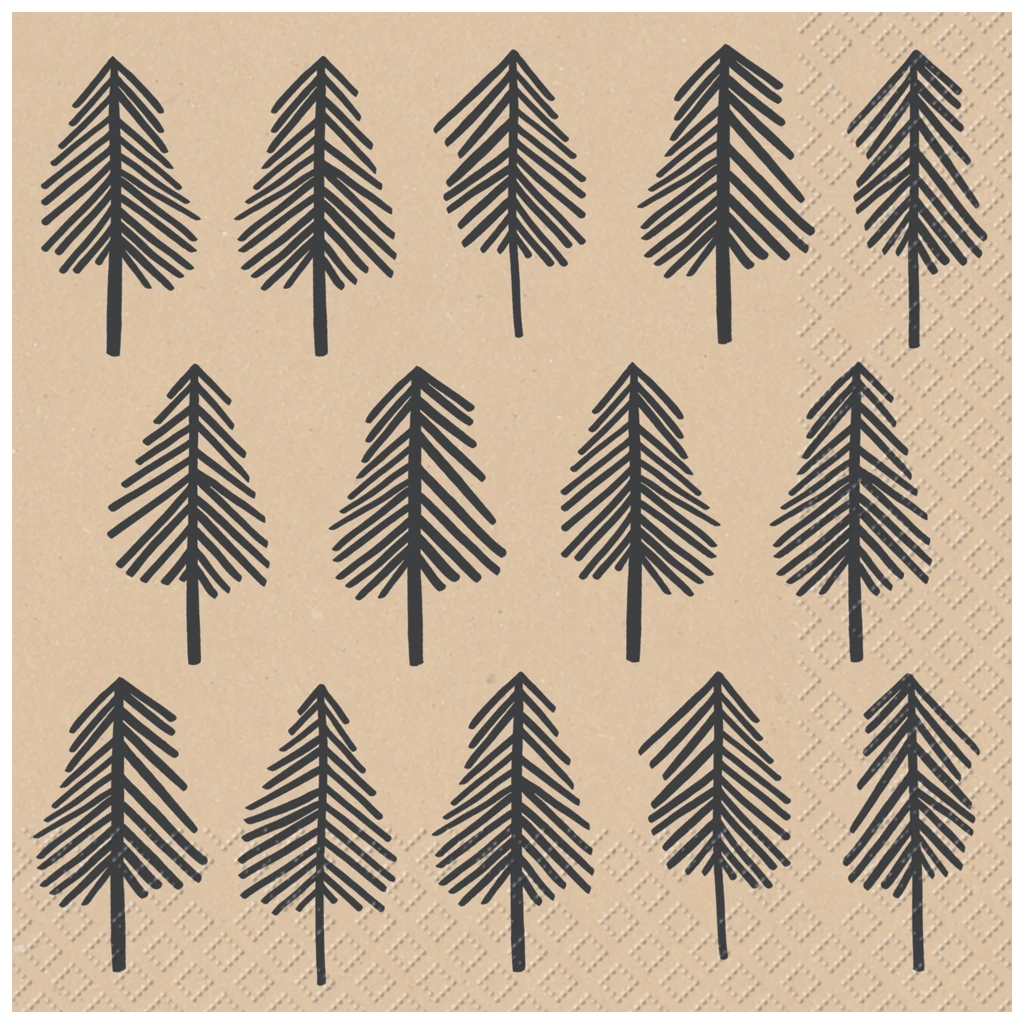 Servietten | 33×33 cm, braun, 20 Stück