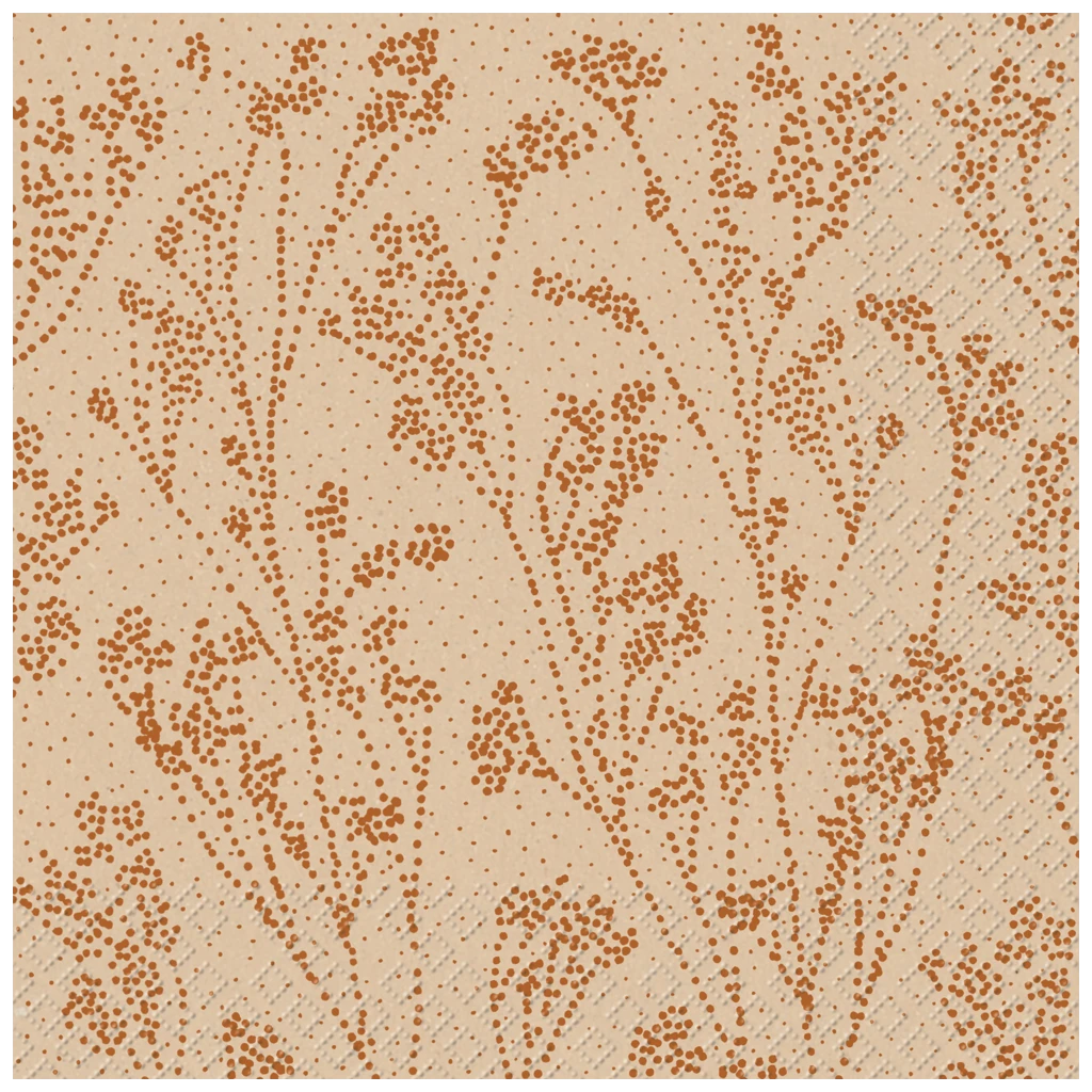 Servietten | 33×33 cm, braun, 20 Stück