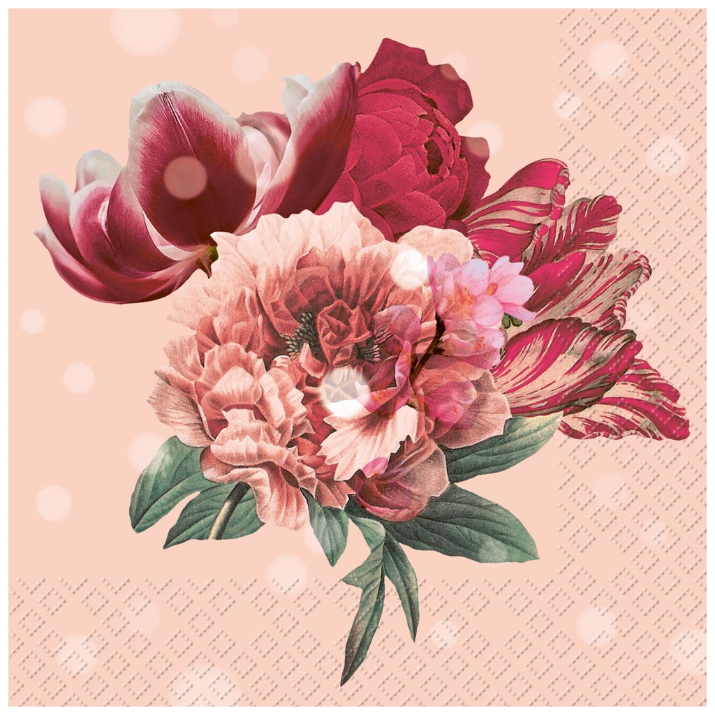 Servietten „Lenora“ | 33×33 cm, rosa, 20 Stück