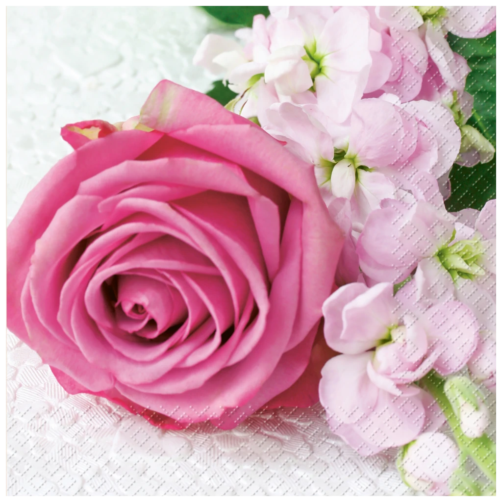 Servietten „Vanessa“ | 33×33 cm, pink, 20 Stück