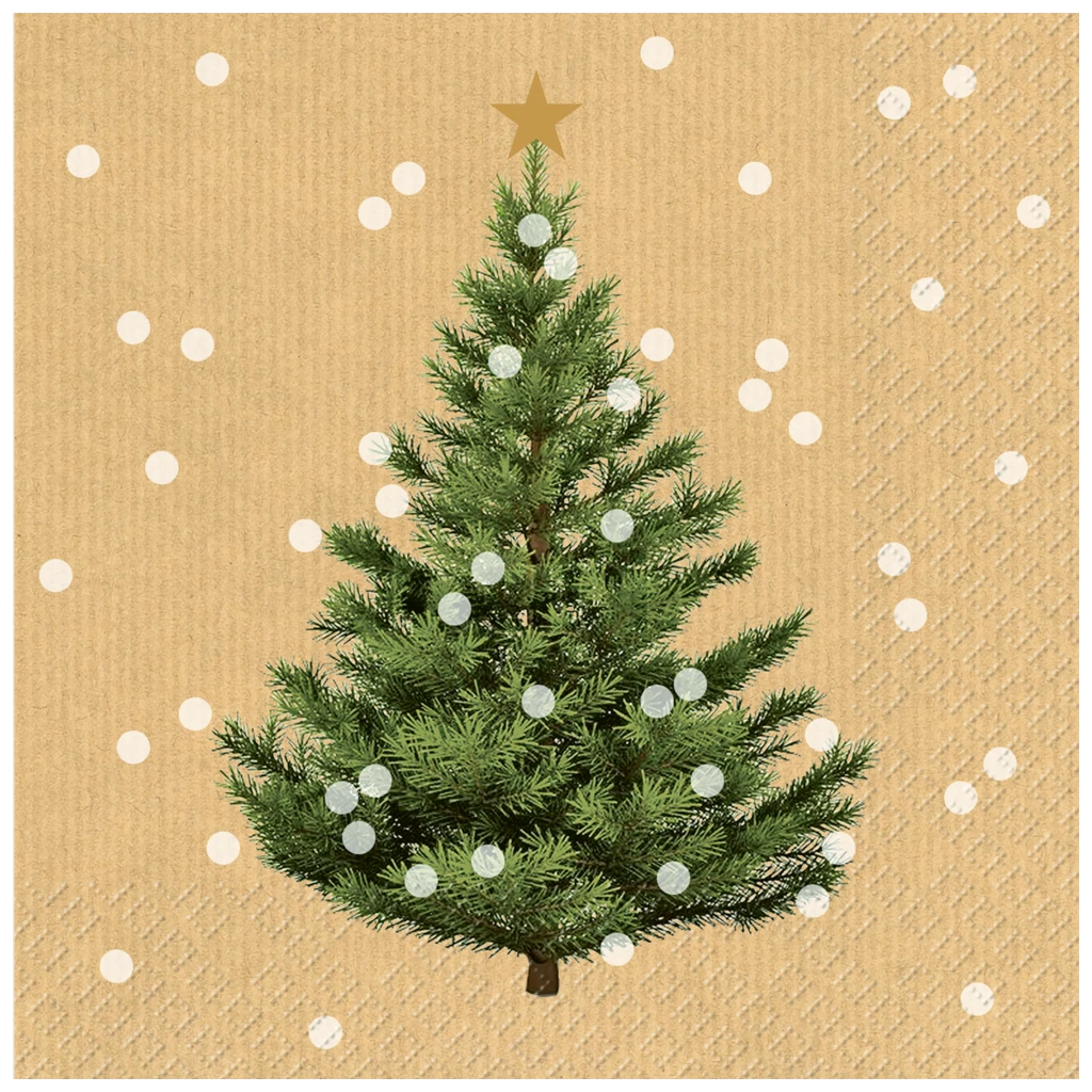 Servietten „Tilly“ | 33×33 cm, braun, 20 Stück