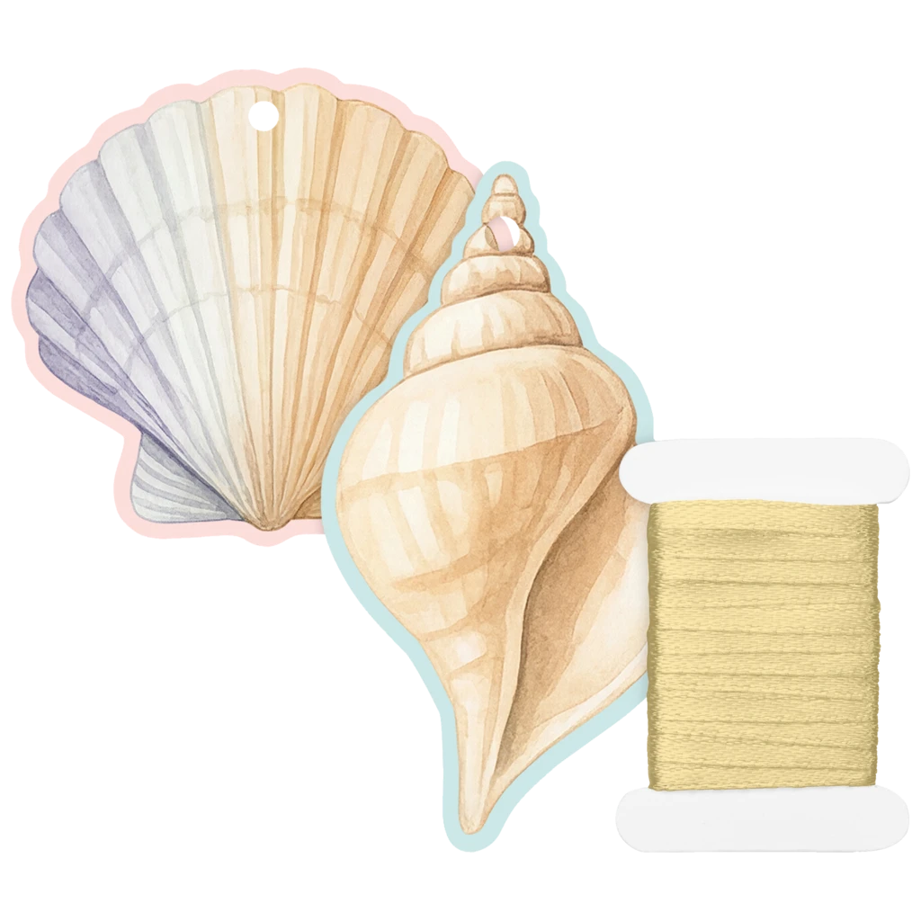 Geschenkanhänger-Set „Sereia“ | mehrfarbig