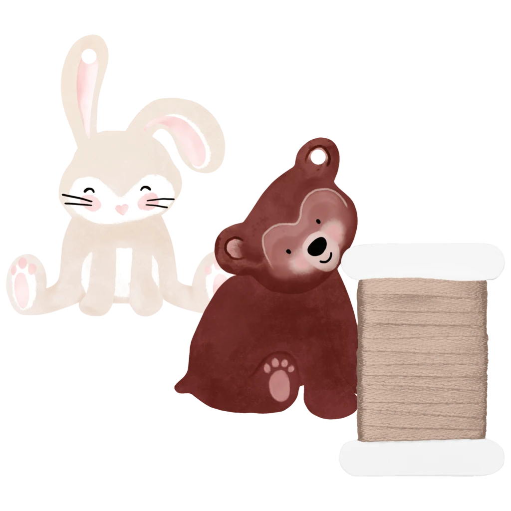 Geschenkanhänger-Set „Momo“ | mehrfarbig
