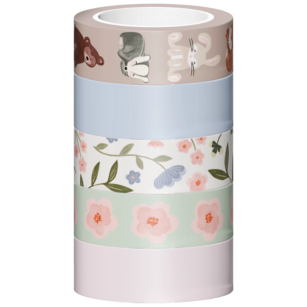 Deko Tapes „Momo“ | 15 mm, hellgrün, 5 Stück