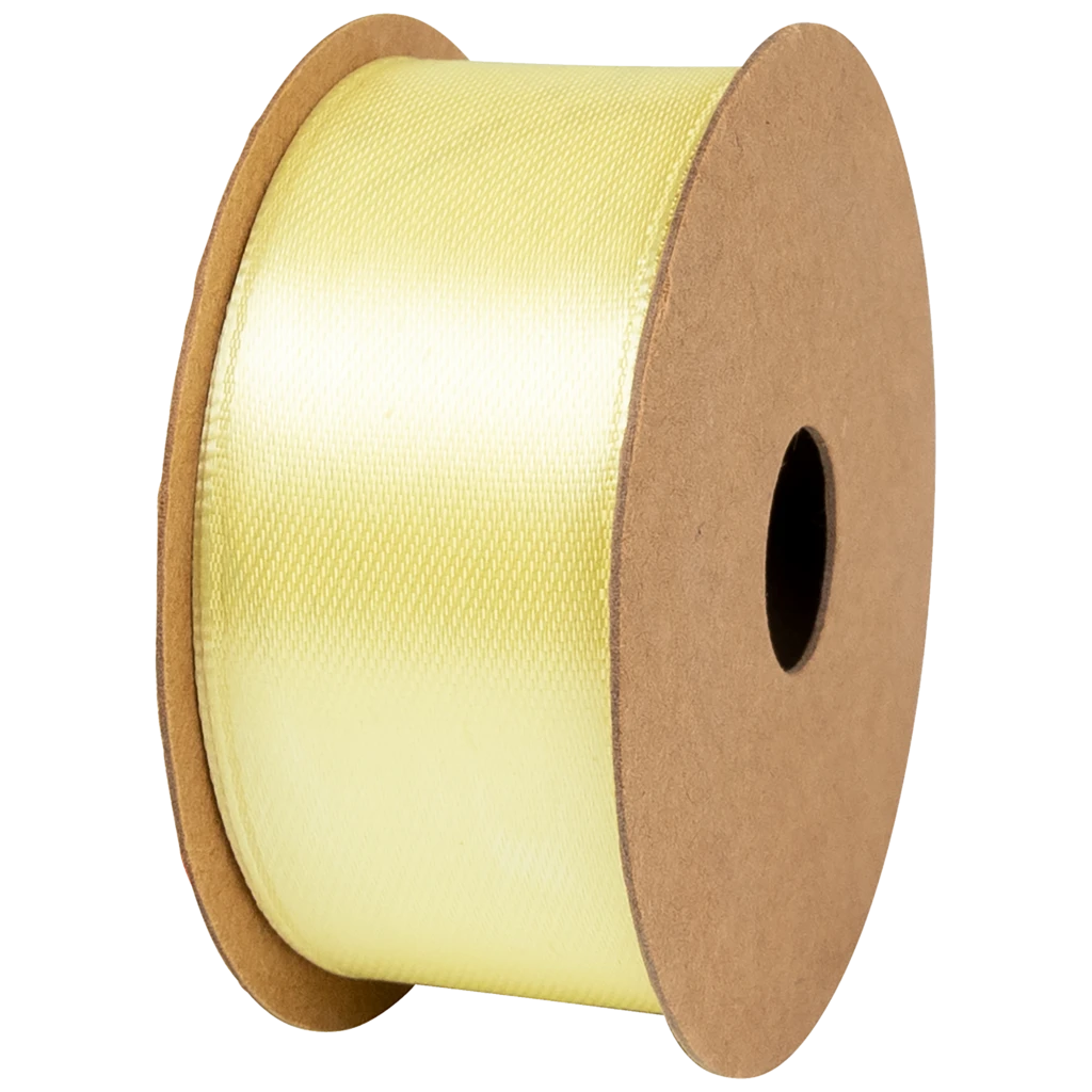 Geschenkband | Satin Polyester, 25 mm × 4 m, gelb