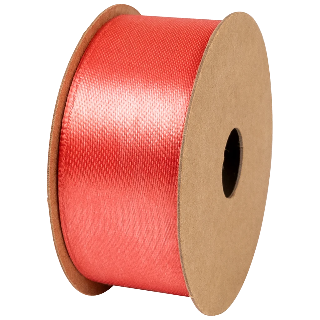 Geschenkband | Satin Polyester, 25 mm × 4 m, hellrot